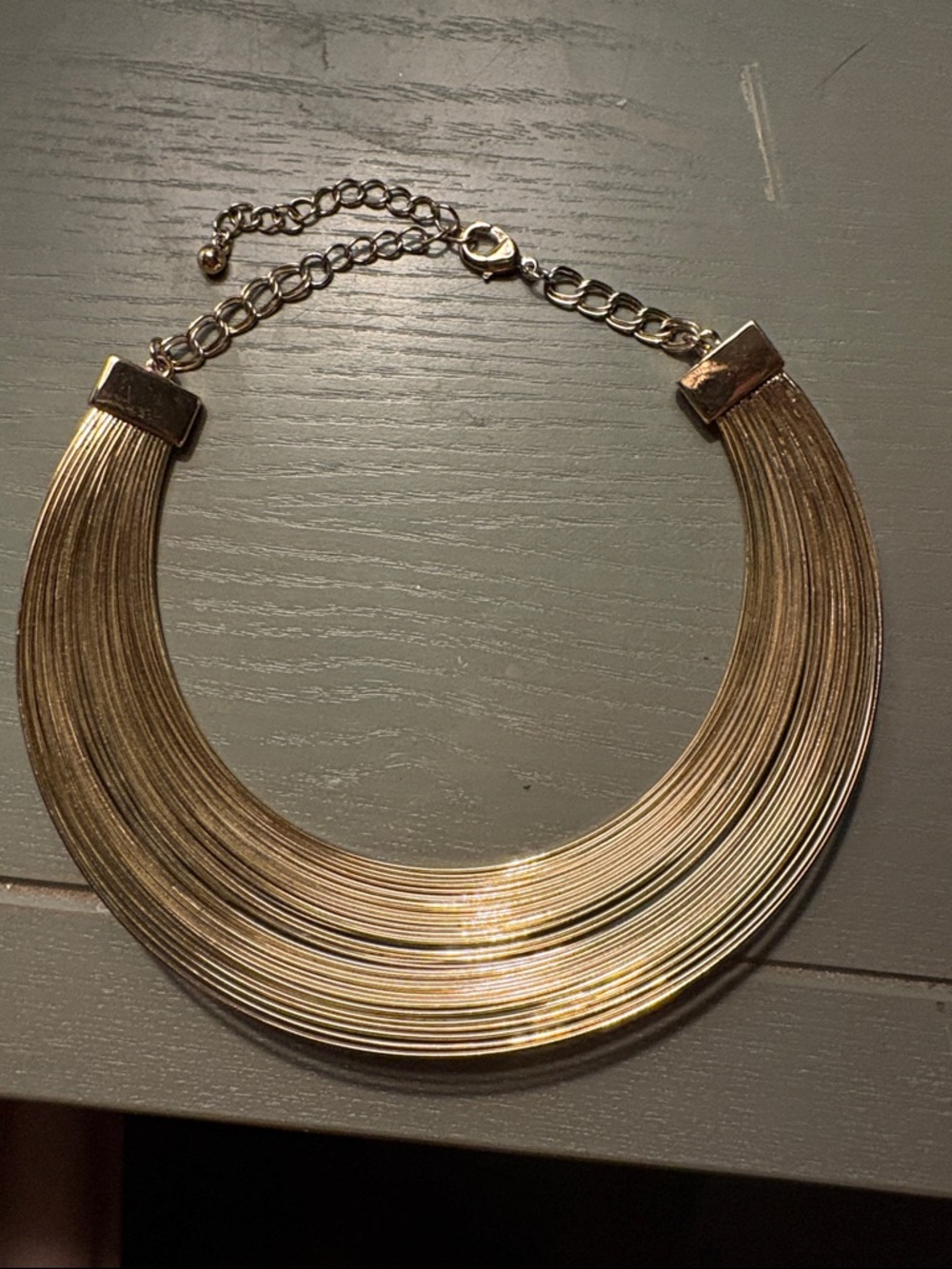Gold-Tone Multi-Strand Collar Necklace - Women's Jewelry - Picture 2 of 2